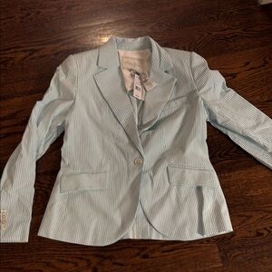 Brooks Brothers Women's green Pinstripe Blazer